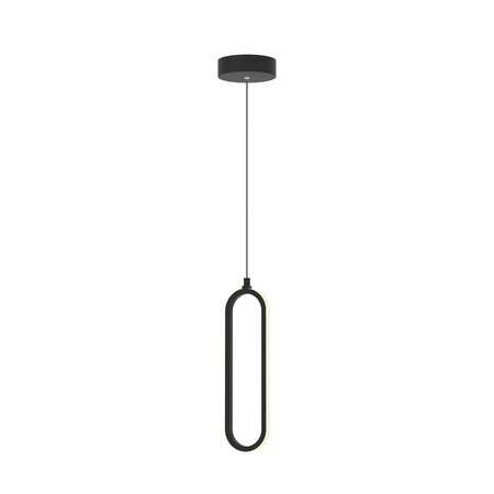 AFX Sienna 12-in. 1-Light LED Pendant - Black SIEP12LAJD1BK